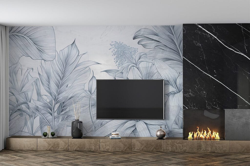 Piante tropicali tratteggiate — ambiente 2
