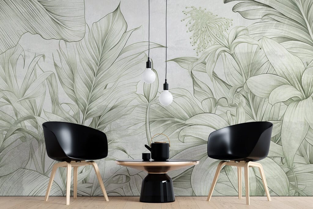 Piante tropicali tratteggiate — ambiente 2