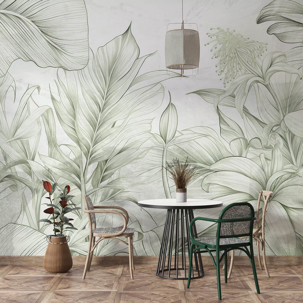 Piante tropicali tratteggiate — ambiente 3