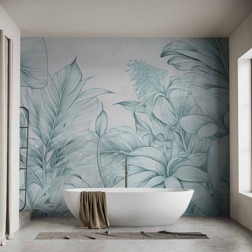 Piante tropicali tratteggiate — ambiente 3