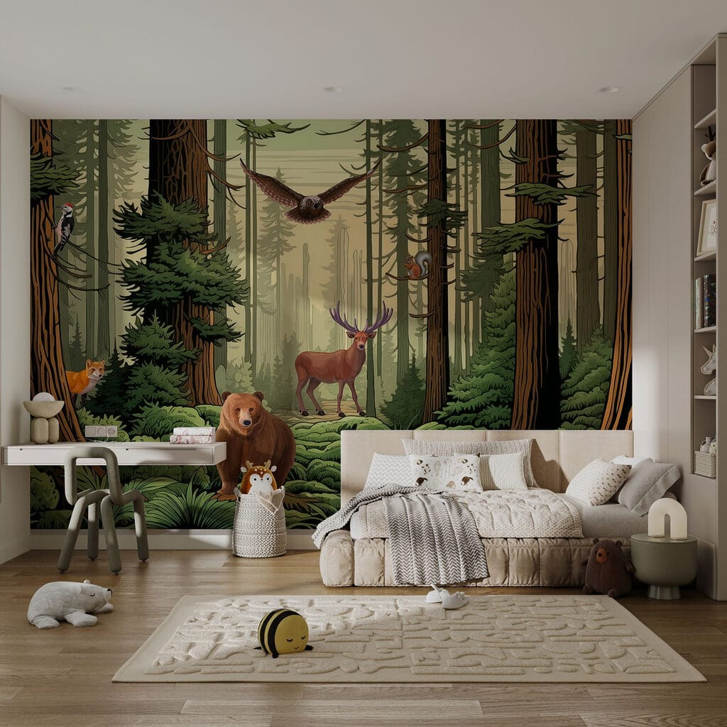 Orso tra alte felci — ambiente 2