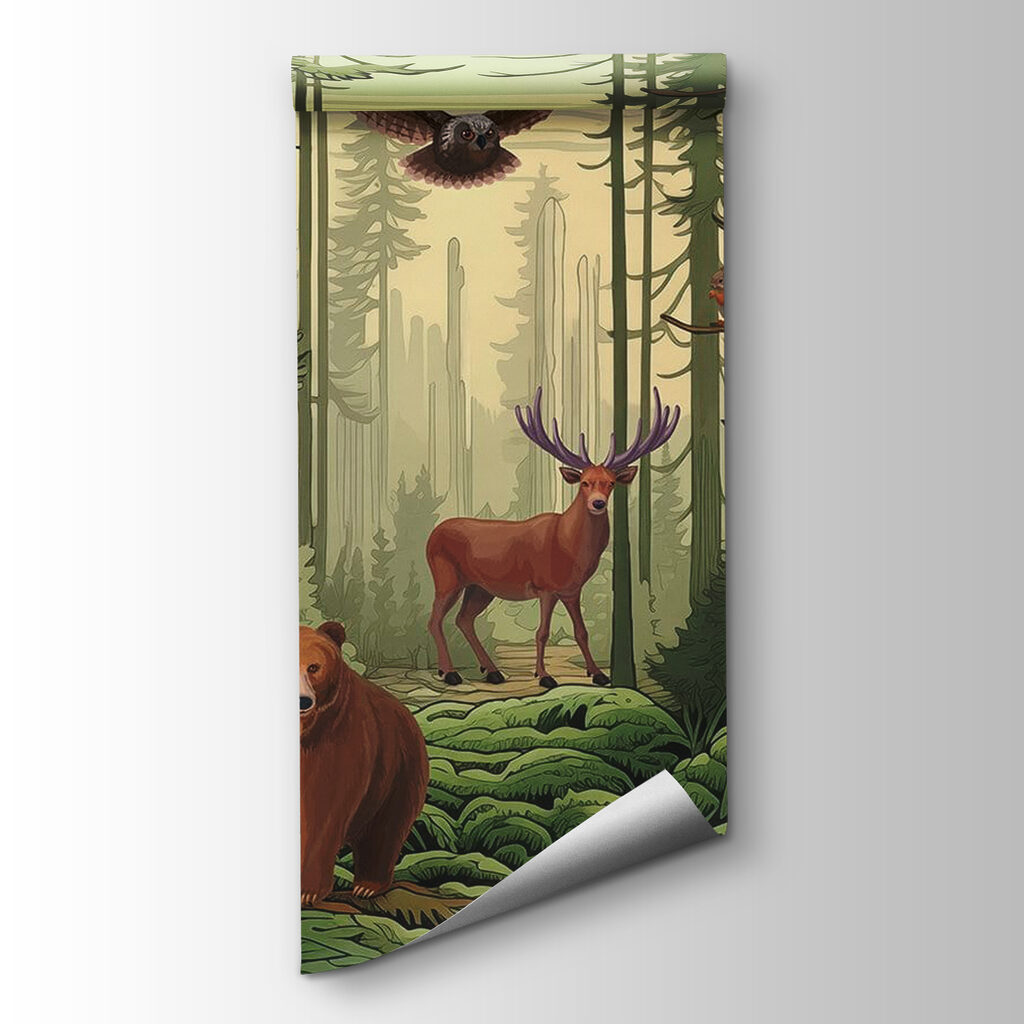 Orso tra alte felci — vista del prodotto