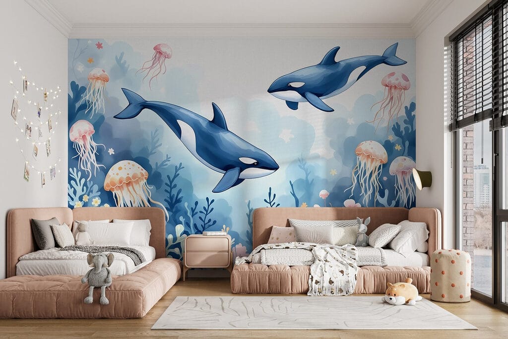 Orche tra meduse colorate — ambiente 2