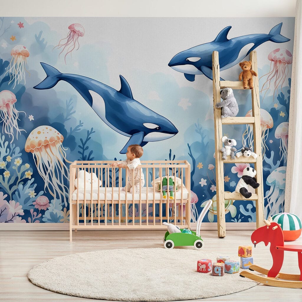 Orche tra meduse colorate — ambiente 3