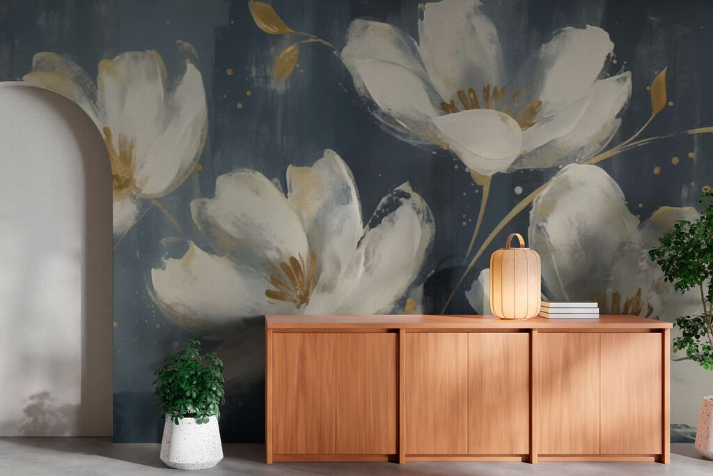 Fiori bianchi con schizzi — ambiente 2