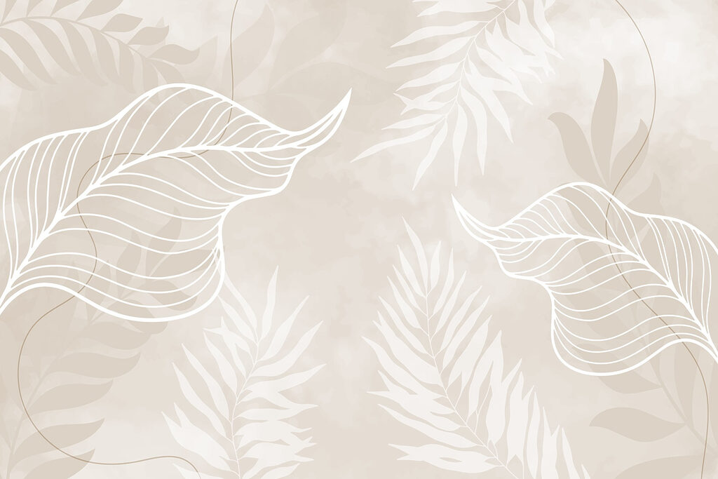 Foglie con nervature bianche — design completo
