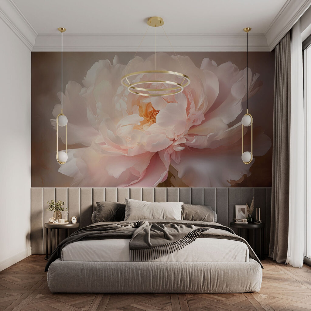 Fiore rosa nella luce in un ambiente