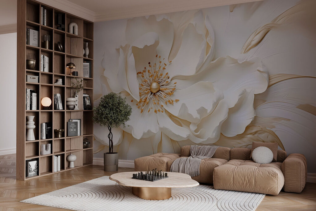 Fiore bianco dorato — ambiente 2