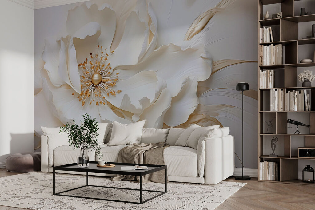 Fiore bianco dorato — ambiente 3