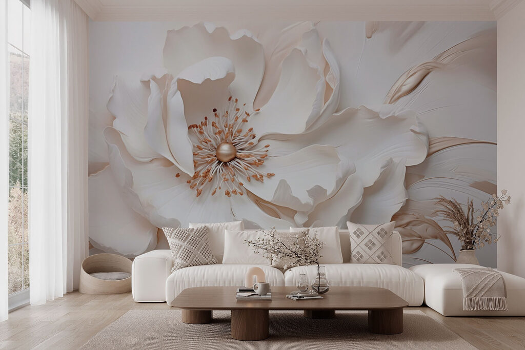 Fiore bianco dorato — ambiente 2