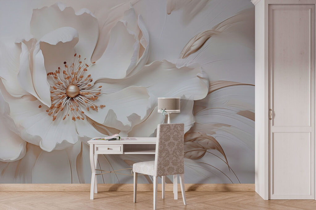Fiore bianco dorato — ambiente 3