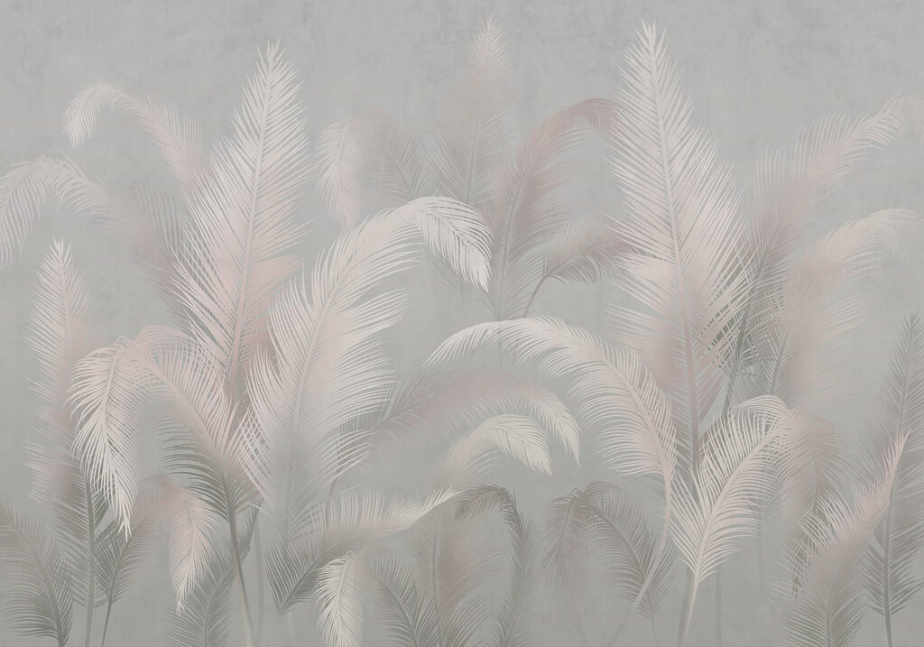 Piume grigie con rosa — design completo