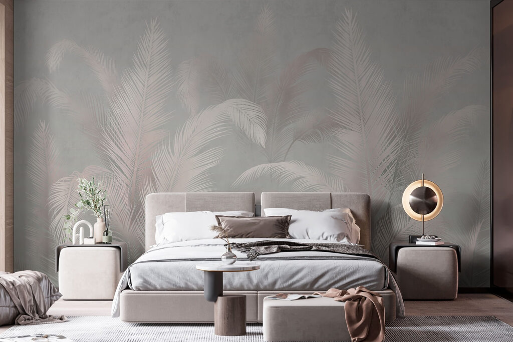 Piume grigie con rosa — ambiente 1