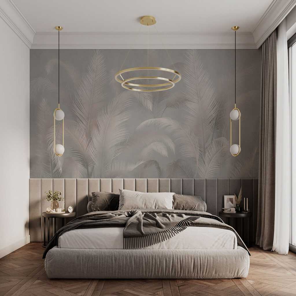 Piume grigie con rosa — ambiente 2