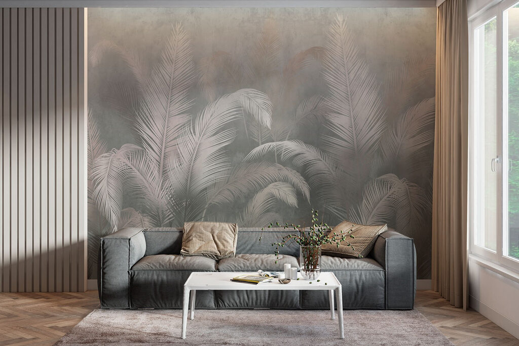 Piume grigie con rosa — ambiente 2