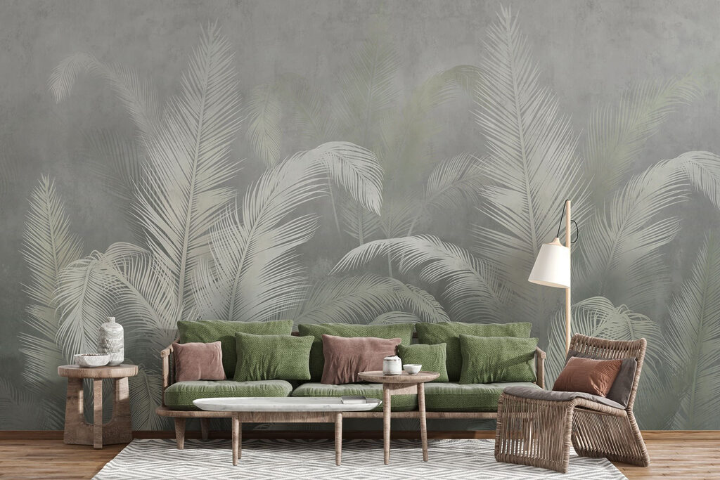 Piume grigie con rosa — ambiente 1