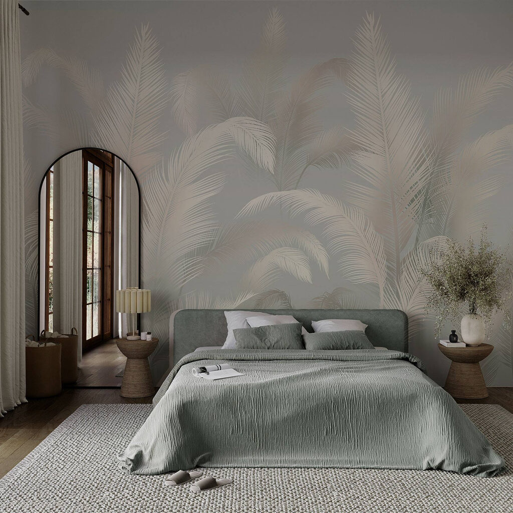 Piume grigie con rosa — ambiente 1