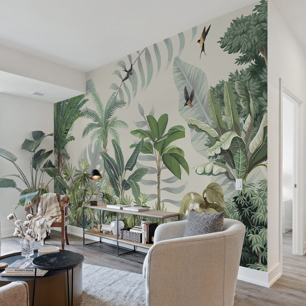Bosco tropicale con uccelli — ambiente 1
