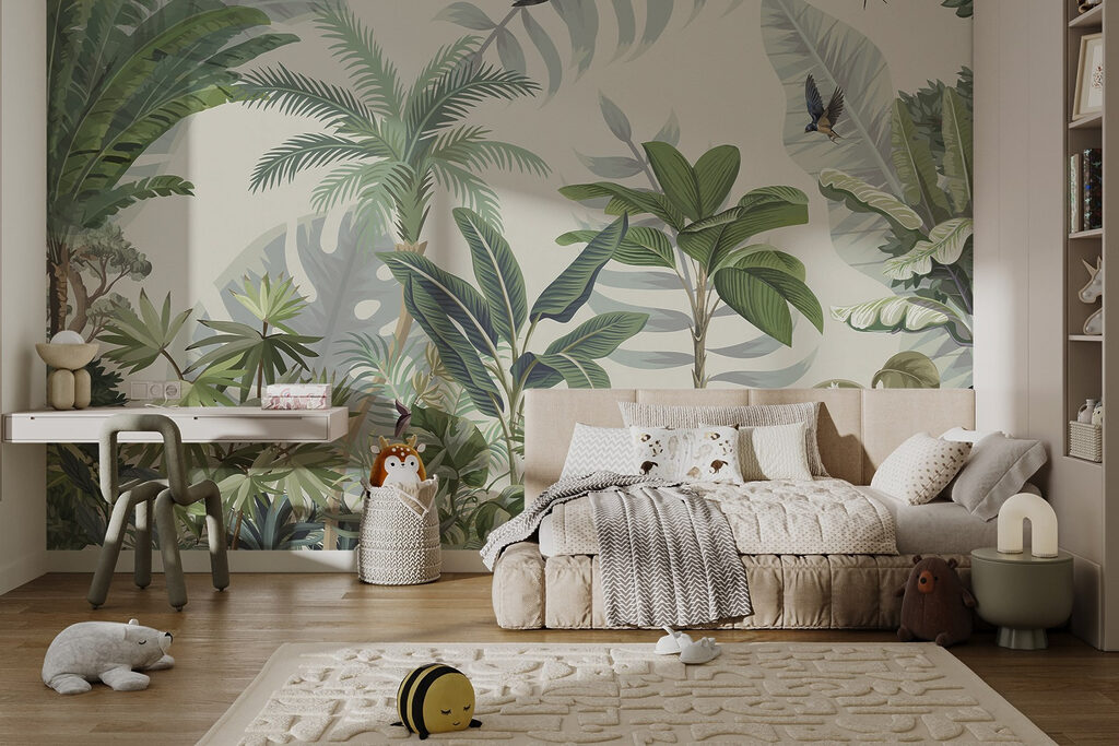 Bosco tropicale con uccelli — ambiente 2