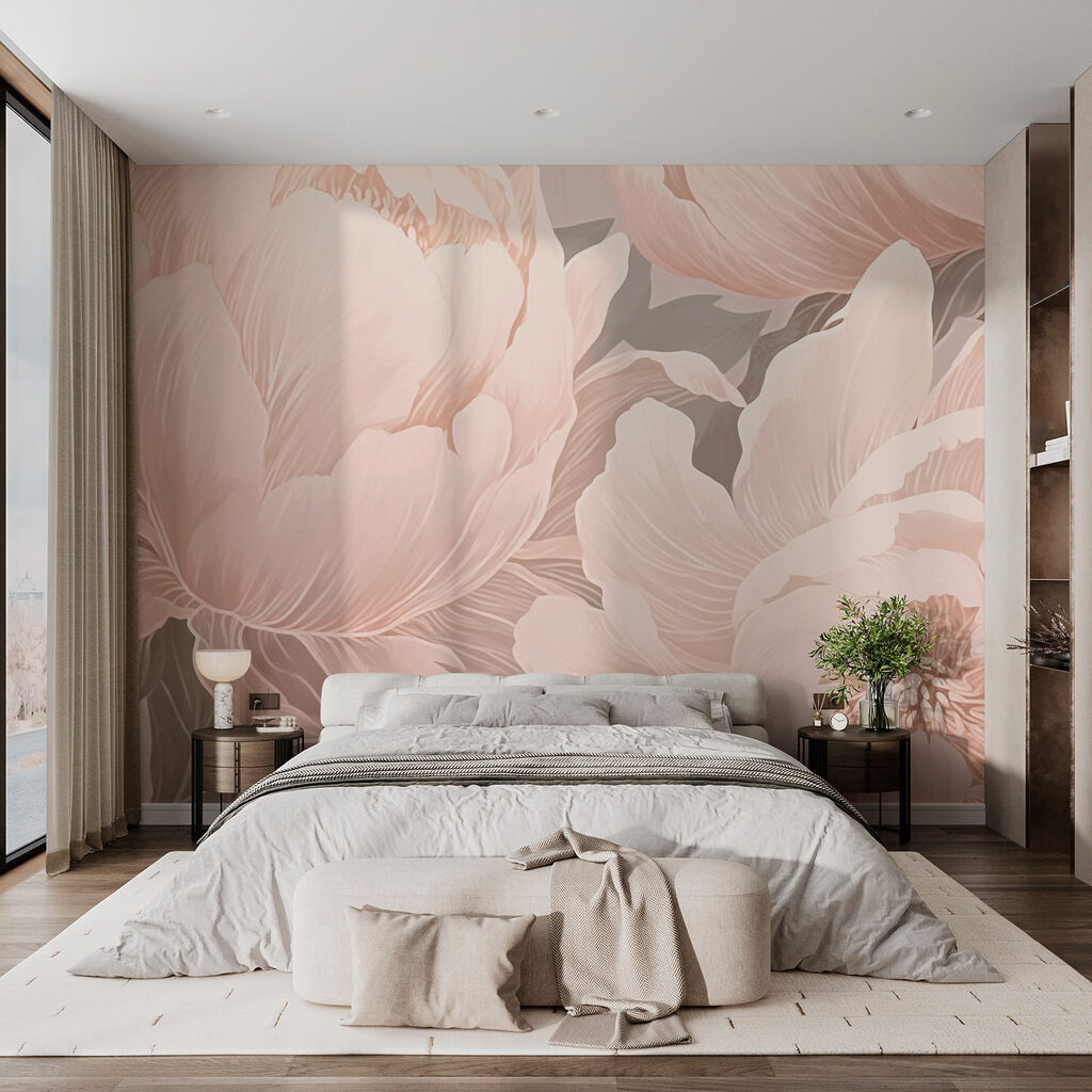 Grandi peonie a linee — ambiente 2