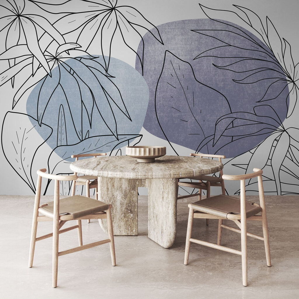Foglie su forme tonde — ambiente 2