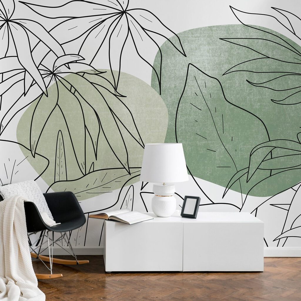 Foglie su forme tonde — ambiente 1