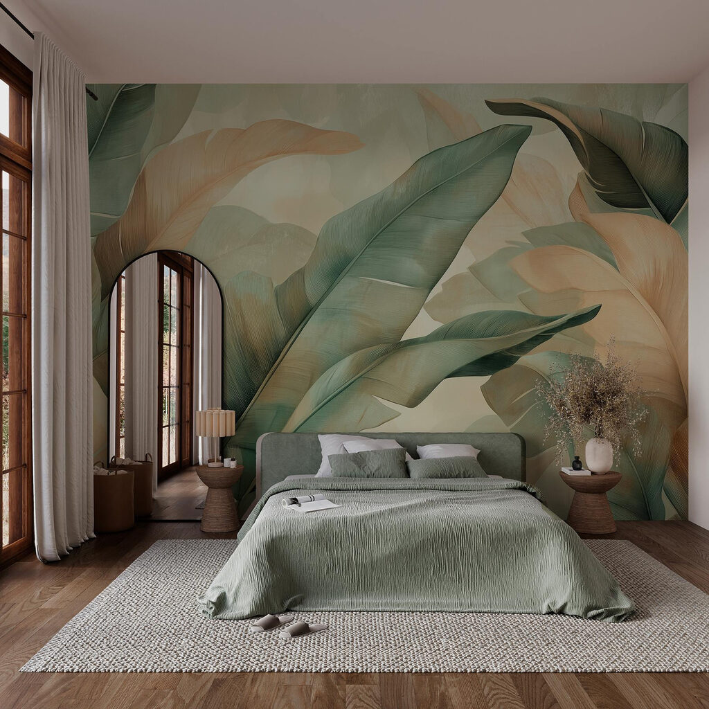 Foglie verdi color sabbia — ambiente 1