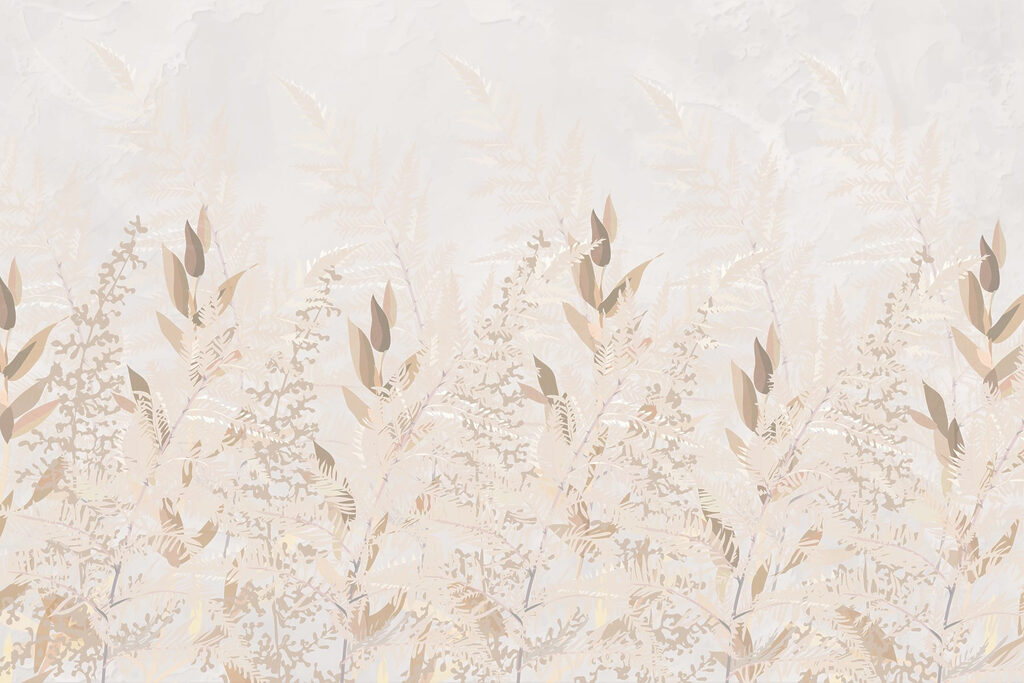 Erbe dorate su crema — design completo