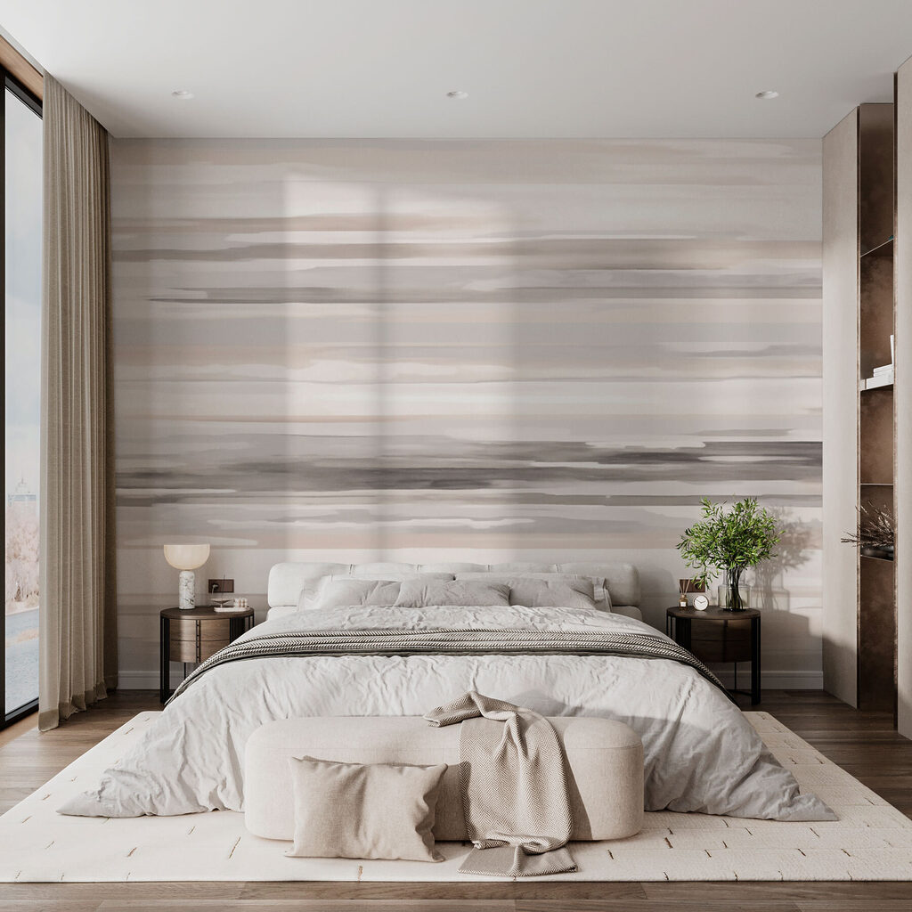 Pennellate grigie su bianco — ambiente 1