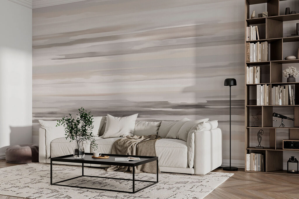 Pennellate grigie su bianco — ambiente 4