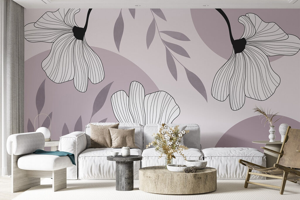 Fiori bianchi con contorni — ambiente 2