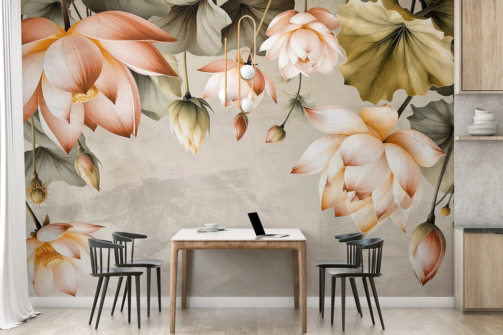Fiori pendenti color albicocca — ambiente 4