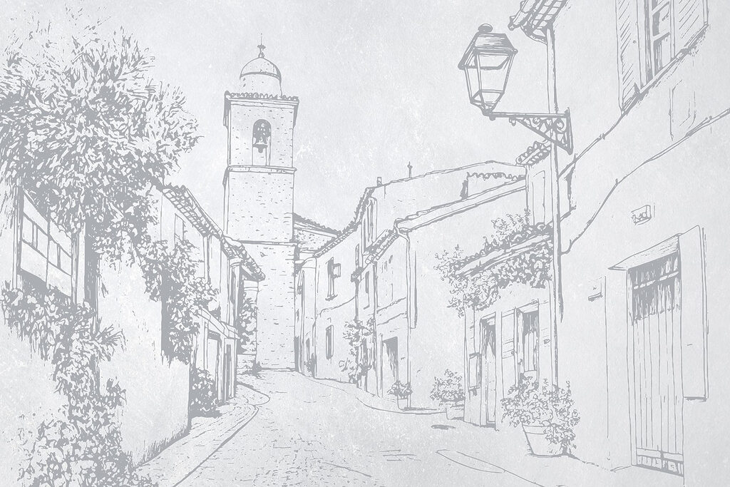 Strada antica su beige — design completo