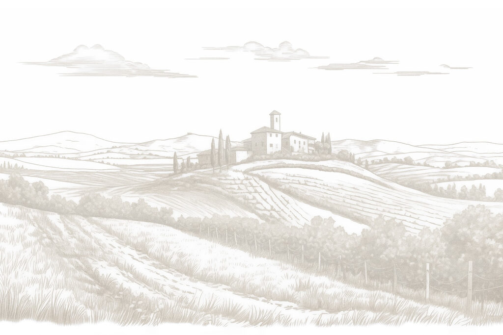Casale sulla collina — design completo
