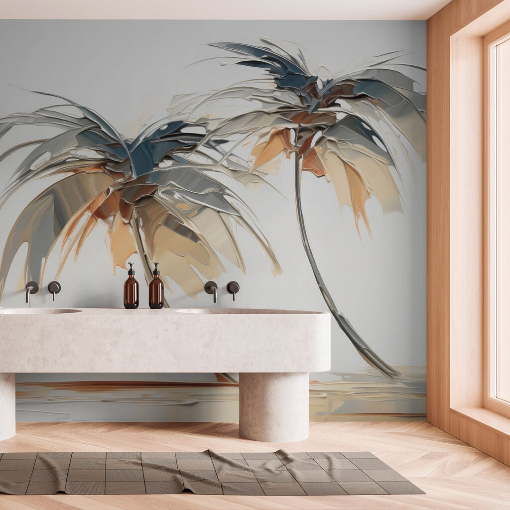 Due palme a pennellate — ambiente 1