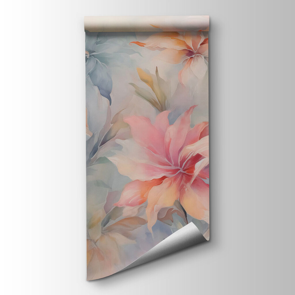 Fiori inclinati tra pennellate — vista del prodotto