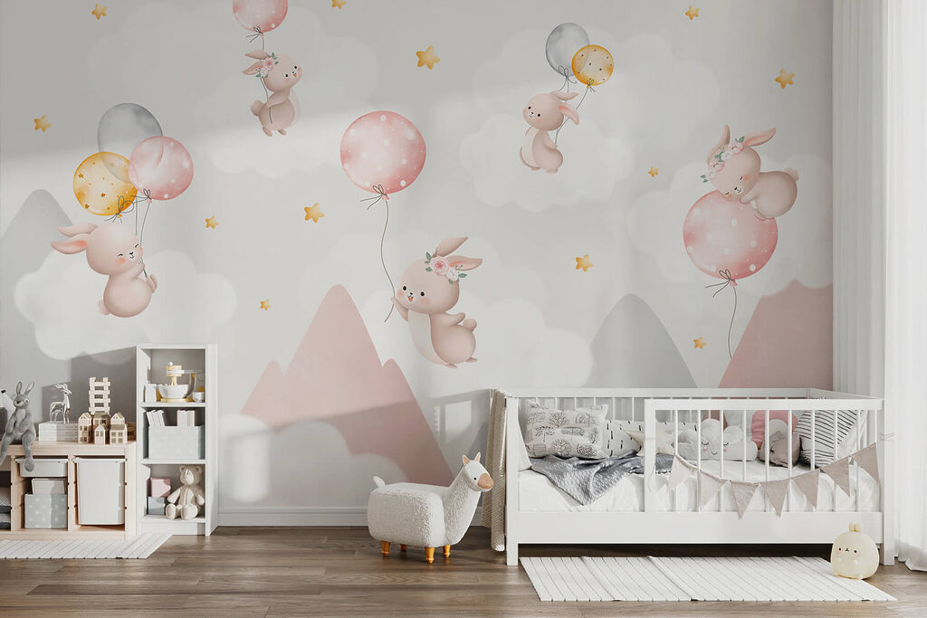 Coniglietti con palloncini — ambiente 3