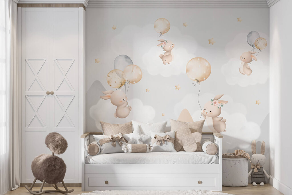 Coniglietti con palloncini — ambiente 1