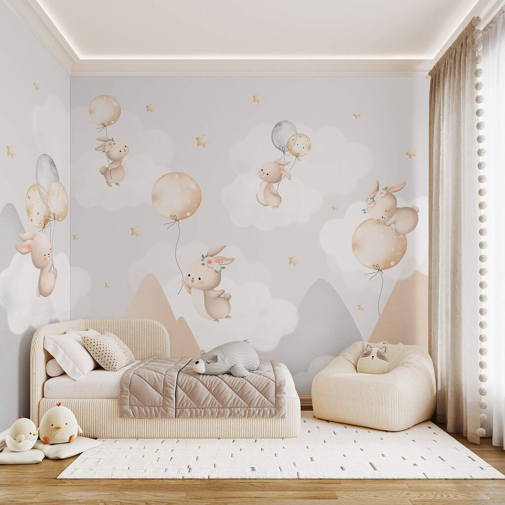 Coniglietti con palloncini — ambiente 2