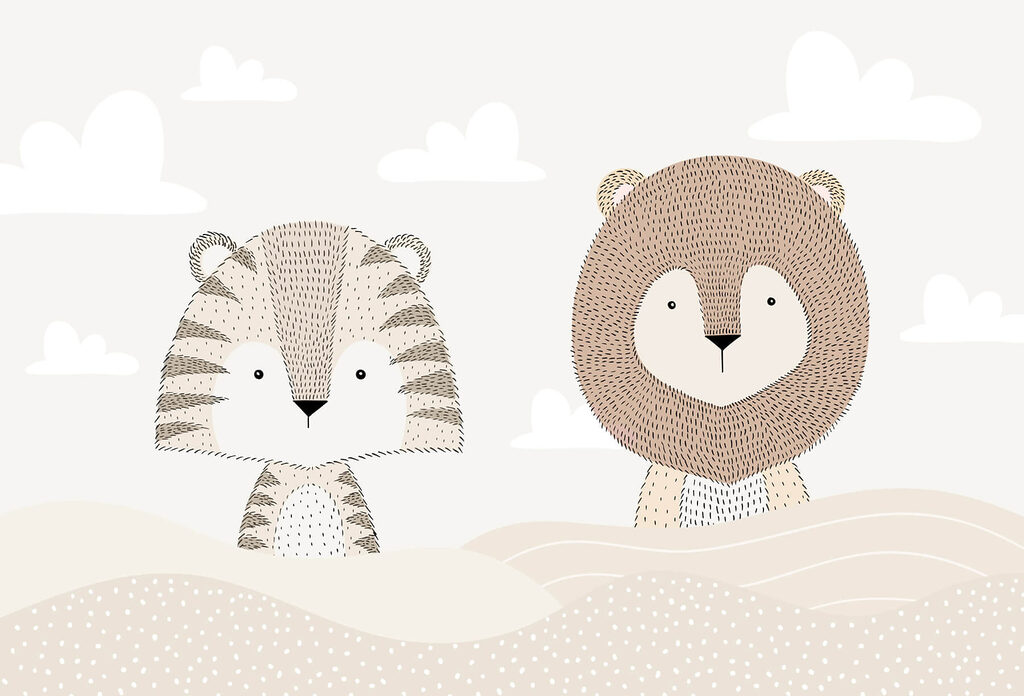 Tigrotto e leone — design completo