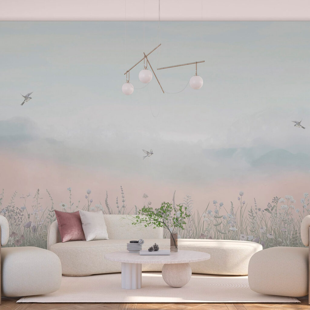 Uccellini sul prato — ambiente 1