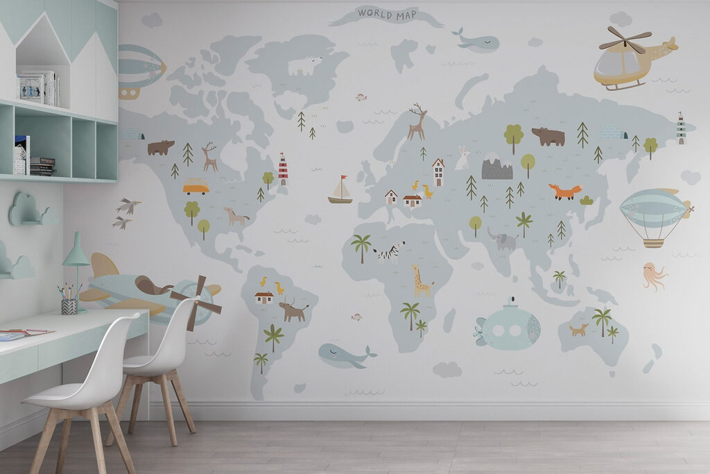 Mappa con piccoli viaggiatori — ambiente 3