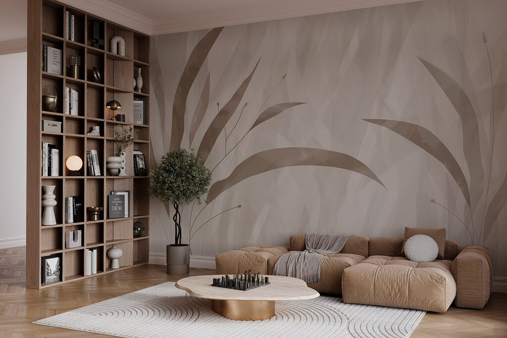 Foglie diagonali dai lati — ambiente 3