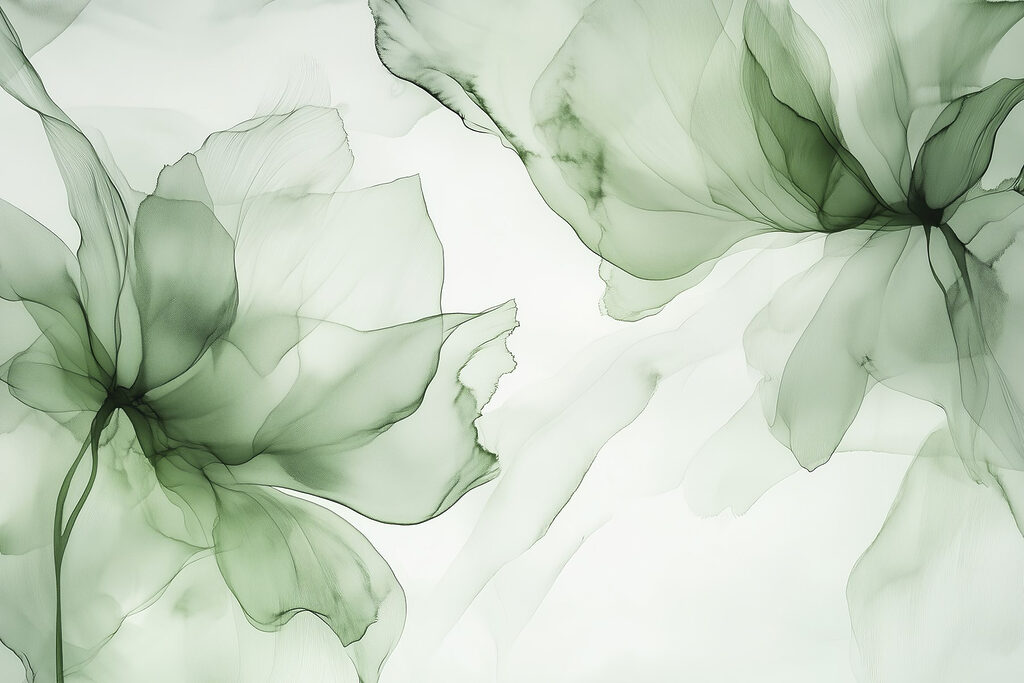 Due fiori trasparenti — design completo