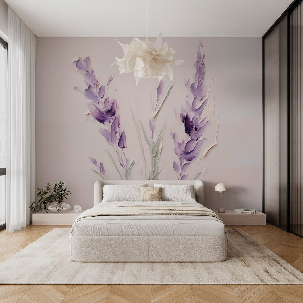 Spighe viola su rosa — ambiente 1