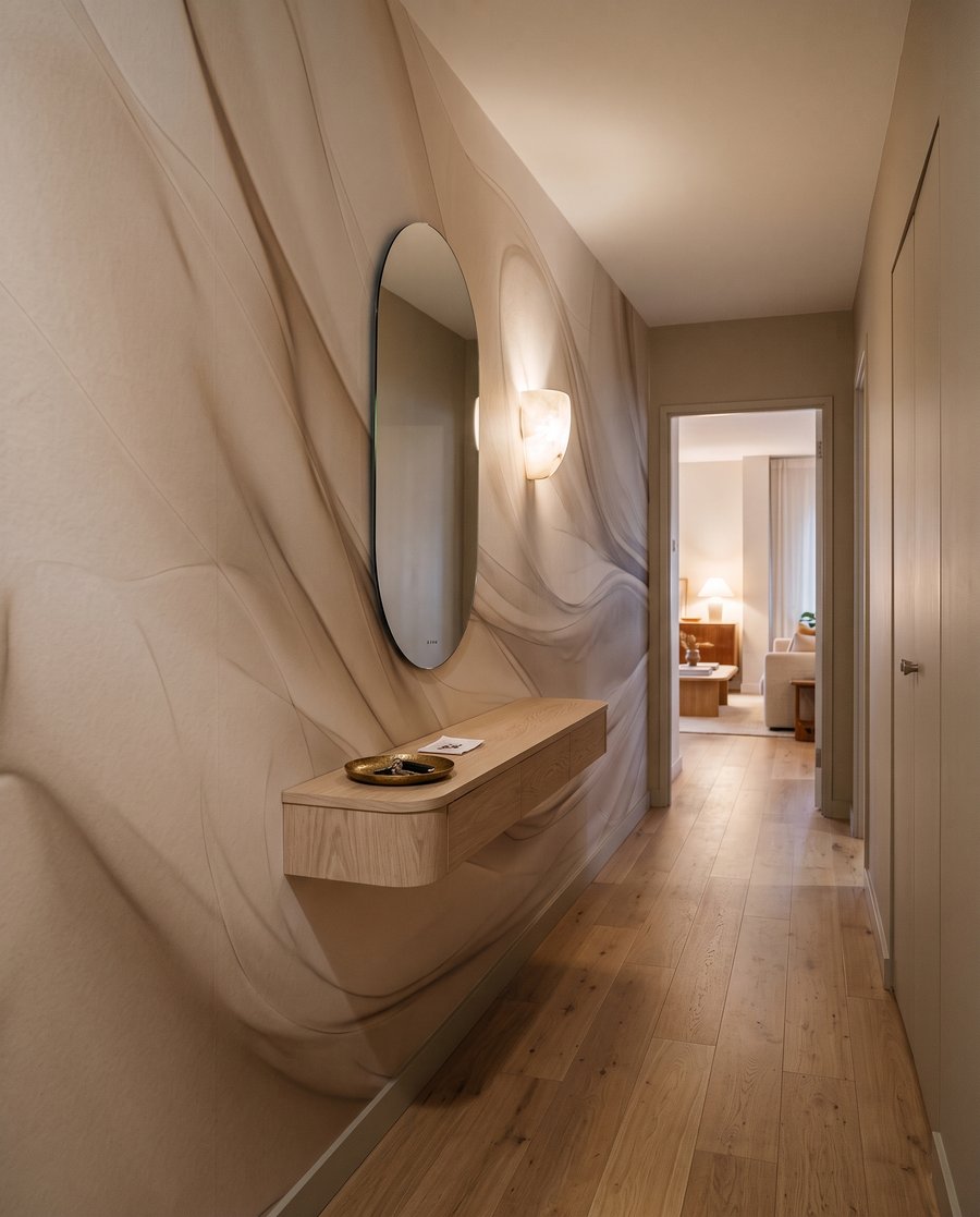 Forme crema in movimento — ambiente 6