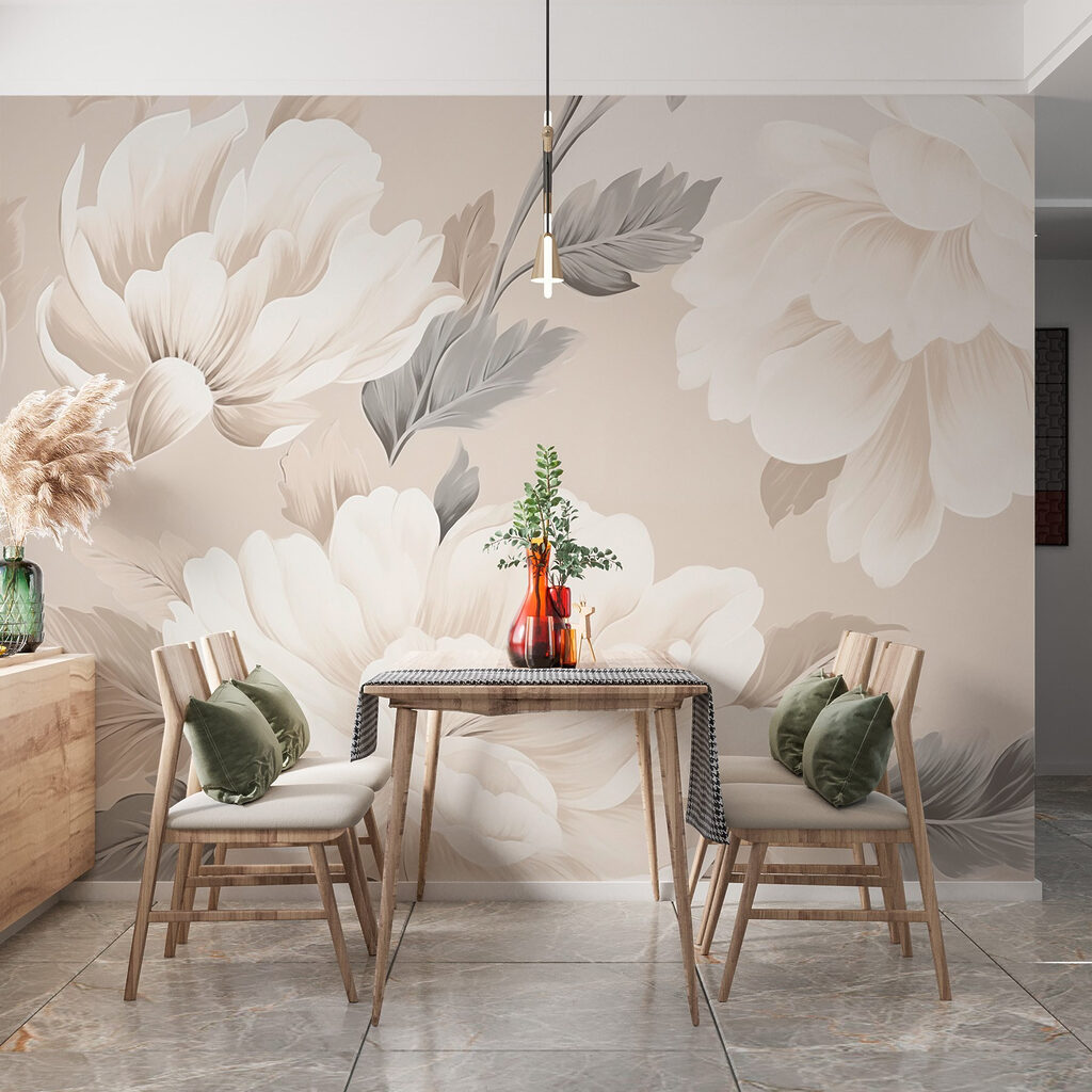Peonie bianche su sabbia — ambiente 3