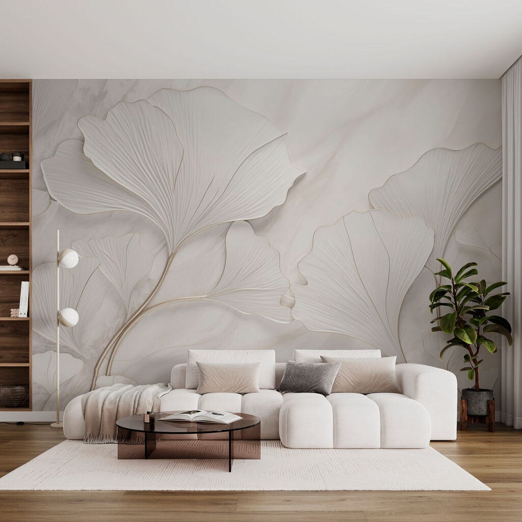 Ginkgo bianchi in rilievo — ambiente 3