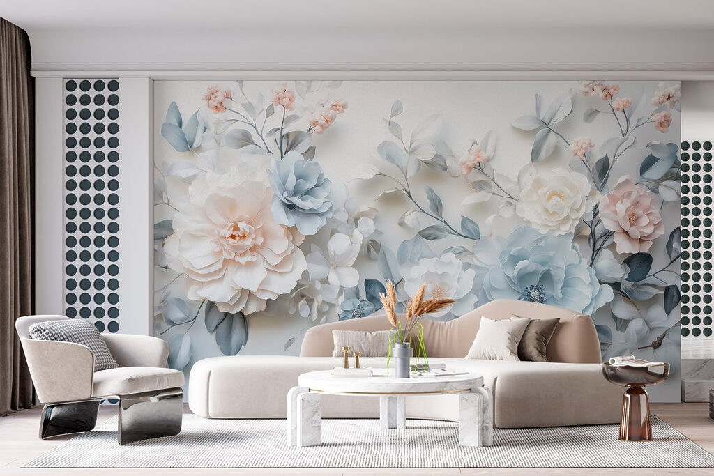 Fiori blu e bianchi — ambiente 3
