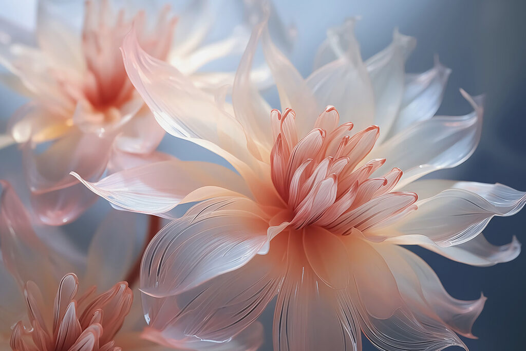 Fiori rosa lucenti — design completo